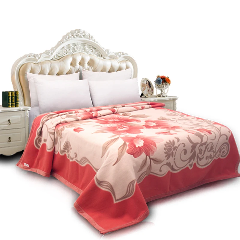 

Luxury Super soft blanket 100% wool blankets throws Fleece bed mat flat sheet blanket for travel Chinese woolen bed cover