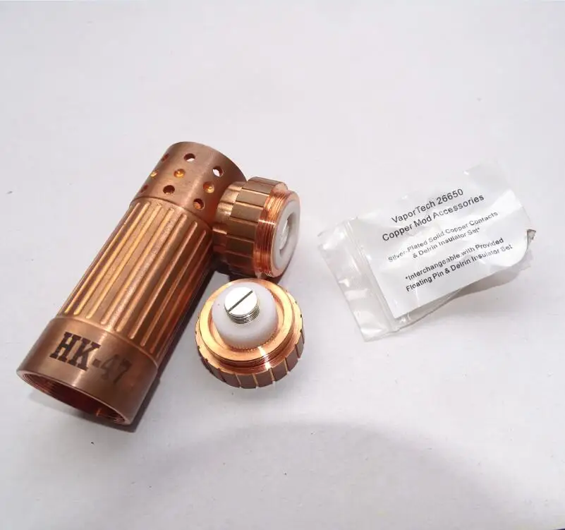 pure copper 26650 mechanical mod HK47 mod pure copper 26650 mechanical mod HK47 mod