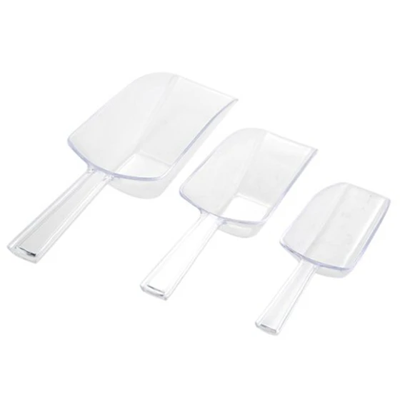 New 3 piece Pallet Ice scraper shape plastic scoop Transparentin Ice