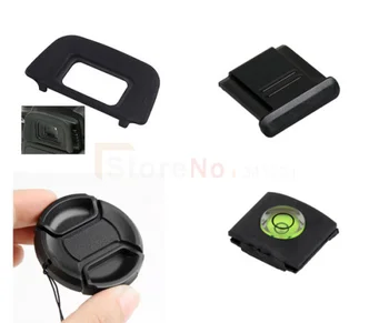 

4 in 1 DK-20 Eyecup Eyepiece eye cup + 52mm Front Lens Cap cover + BS-1Hot Shoe Spirit Cover For D3000 D90 D80 D60 D50 D40