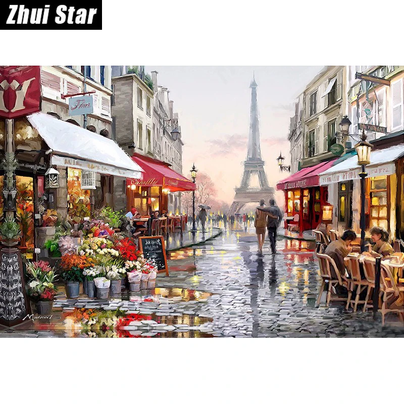 

diamond embroidery kits diy 5d diamond painting mosaic pattern picture of rhinestones crystals Eiffel Tower