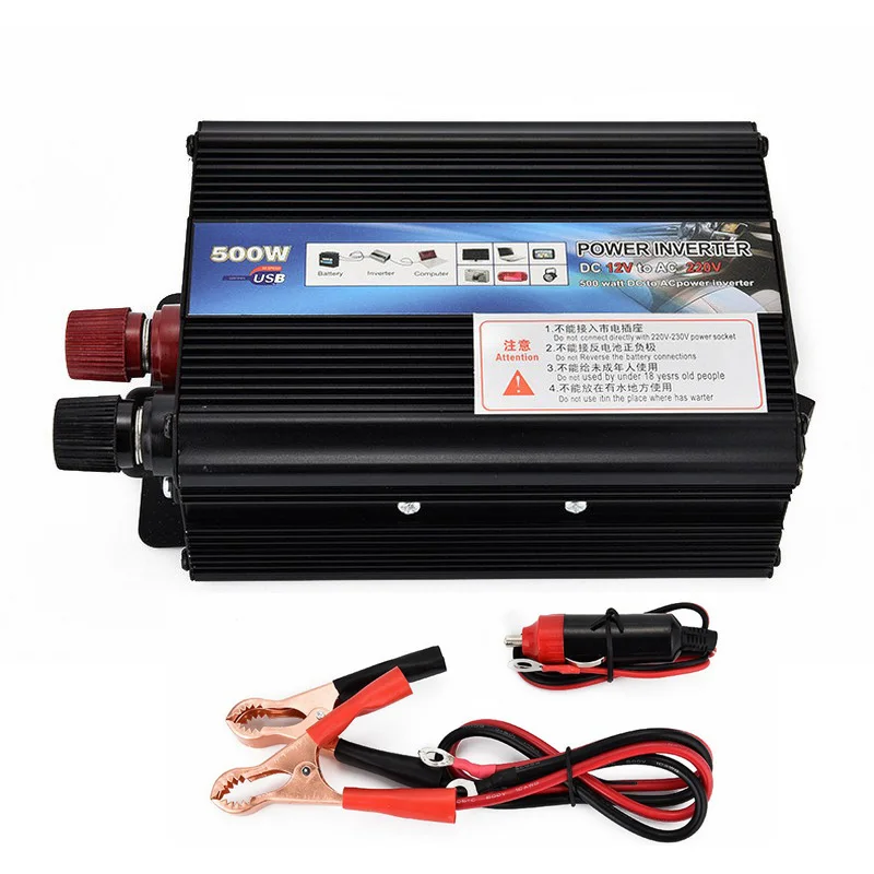 Convertidor De Potencia 220V A 12V Para Coche - 60W, Con Protecciones - Para Alimentar Dispositivos Electrónicos En El Vehículo