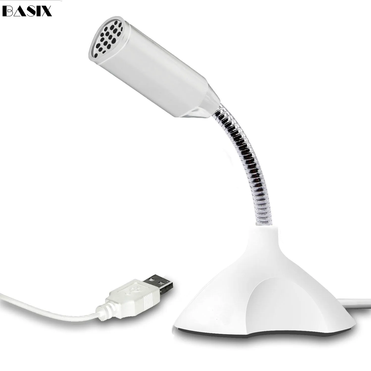 Basix Mini USB микрофон для компьютера PC Тетрадь ноутбук Skype KTV Студия Речь пения видео