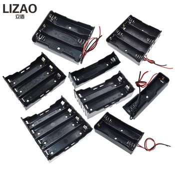 

1X 2X 3X 4X Plastic Battery Case Holder Storage Box For 18650 Rechargeable Battery 1 2 3 4 Slot Container With Wire Lead Pin