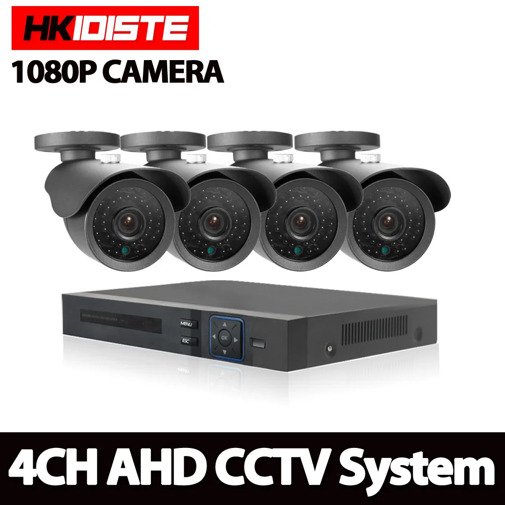 4ch 1080n HDMI DVR HD 2.0mp Водонепроницаемый Открытый 1080 P безопасности Камера Системы 4-канальный видеонаблюдения DVR комплект AHD камера комплект