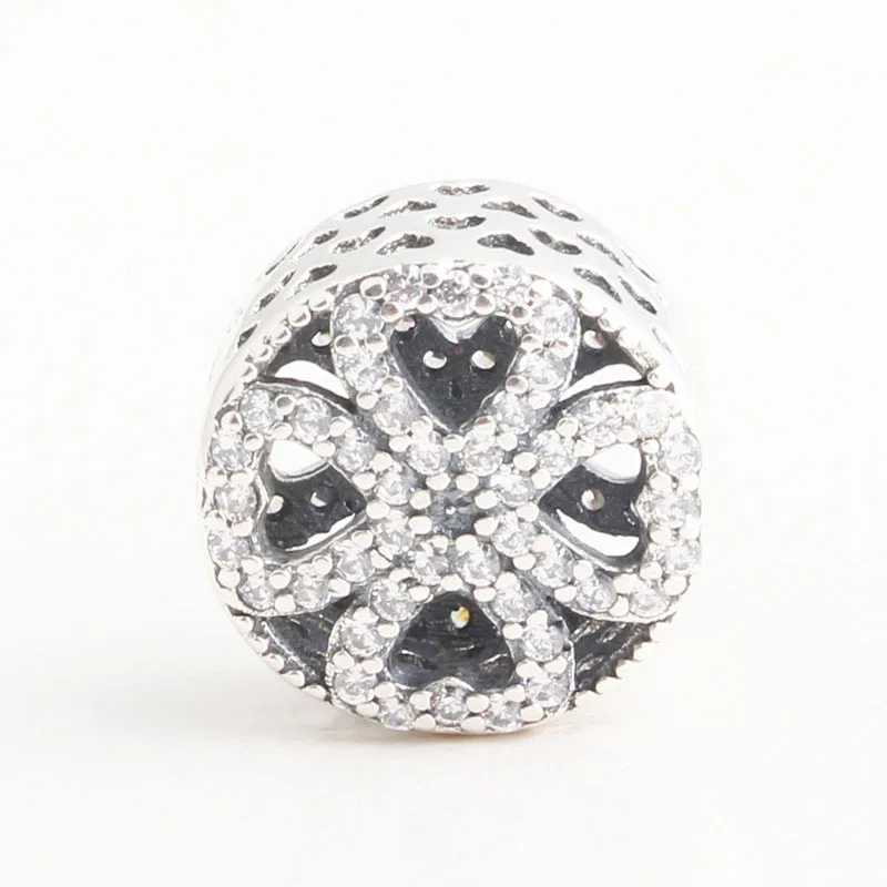 100% S925 Sterling Silver Best Friends Forever Four-Leaf Clover Dangle Charm Pendant Bead Fit Pandora For Women Bracelets | Украшения и