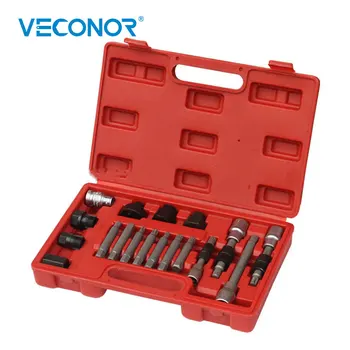 

18 Pcs Alternator Pulley Kit, freewheel pulley removal tool kit, engine tool set