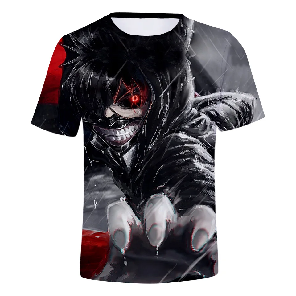 

Tokyo Ghoul Anime T-shirts 3D Summer New Harajuku Style T shirt Men's Cartoon Tee Shirts Boys Loose Short Sleeve Top