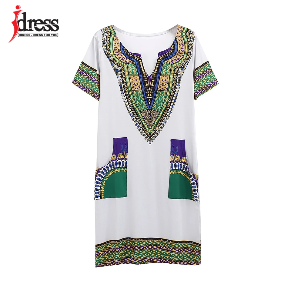 IDress S-XXXL Plus Size Sexy Casual Summer Dress Women Short Sleeve Party Dresses 2017 Black Vintage Traditional Printed Dresses (12)
