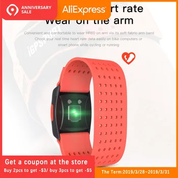 

iGPSPORT HR60 Heart Rate Monitor Arm Photoelectric Heart Rate Monitor LED light warning Support bicycle Computer & Mobile APP