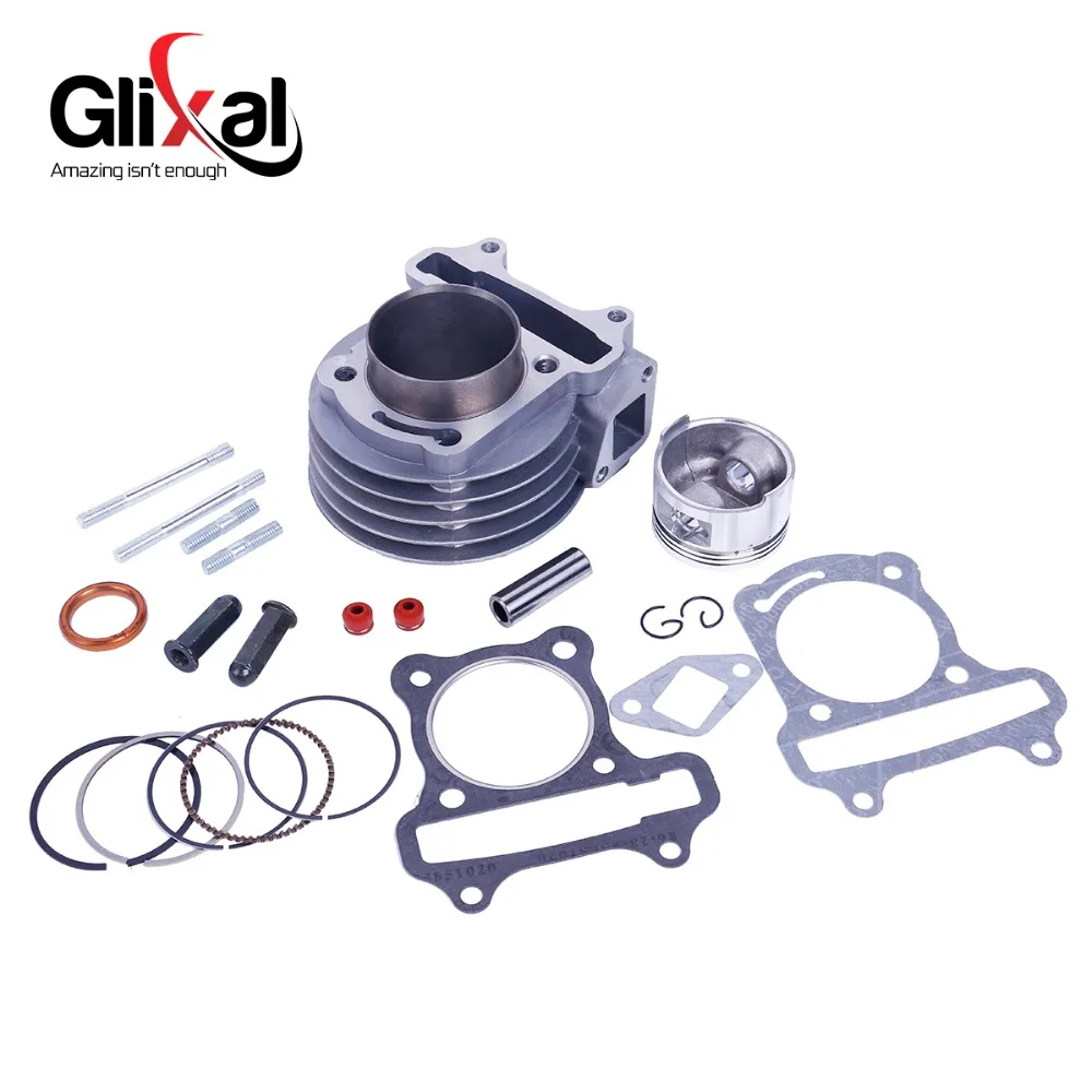 Двигатель для китайского скутера Glixal GY6 60cc комплект цилиндров с большим