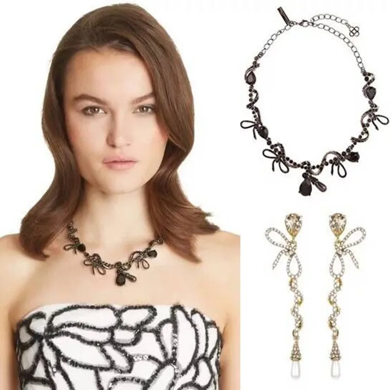 

2018 Amybaby Luxury Vintage Pearls Womens Tassles Drop Earring Necklace Jewelry For Party