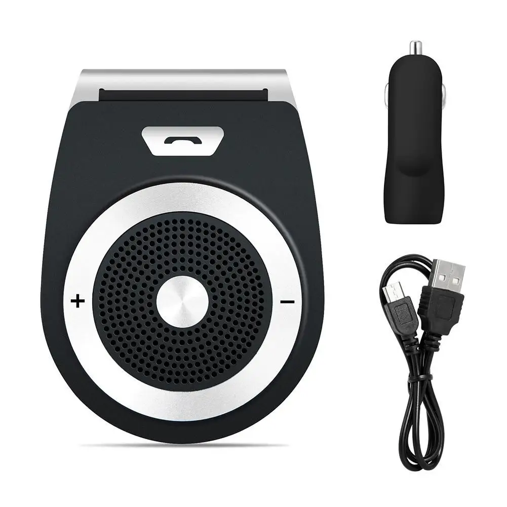 Handsfree Bluetooth Car Kit For iPhone Speakerphone Noise Cancelling Multipoint Wireless Clip On