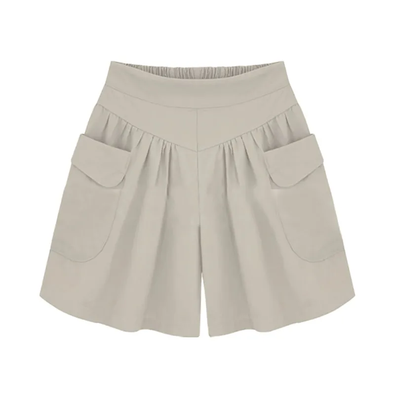 Fashion Women Summer High Waist Short Wide Leg Casual Loose Female Shorts Plus size Shorts