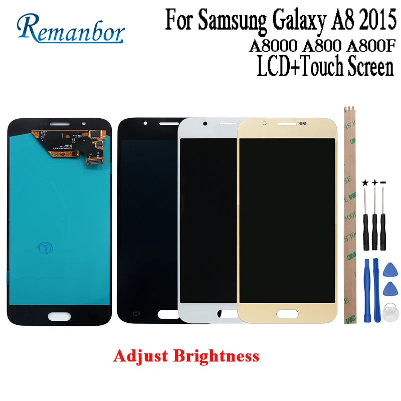

Remanbor For Samsung Galaxy A8 2015 A8000 A800 A800F LCD Display and Touch Screen 5.7 inch Assembly Repair Parts +Tool +Adhesive