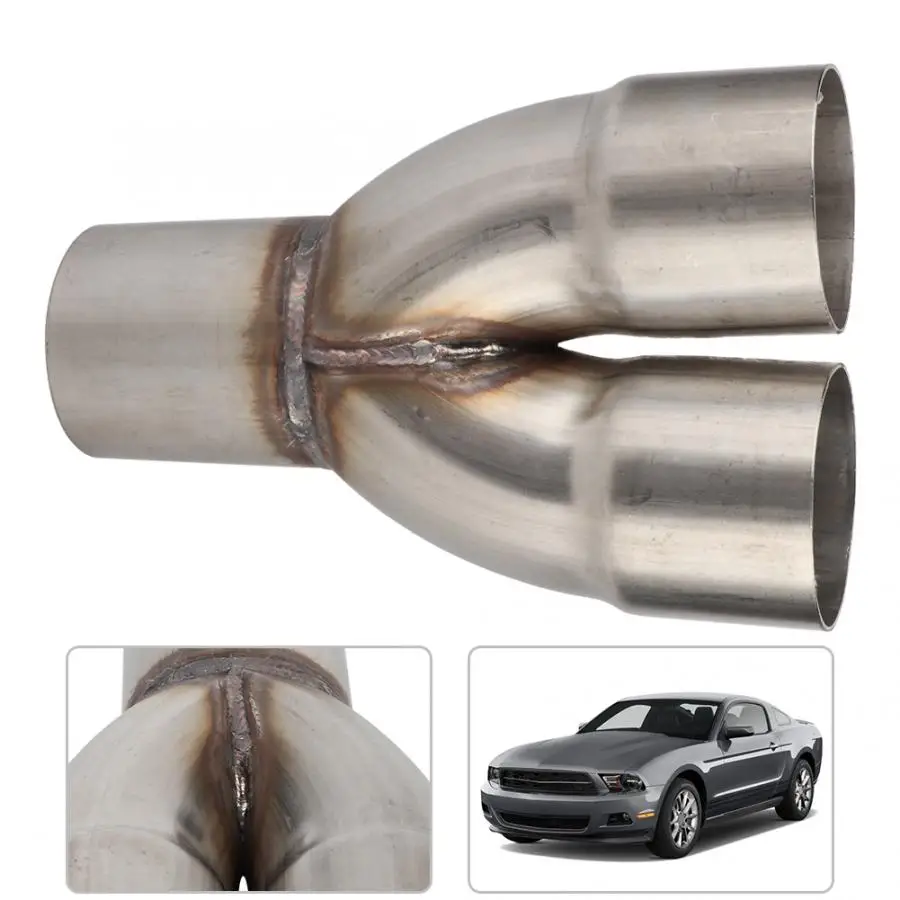 

Stainless Exhaust Y Pipe Adapter 2.5in OD inlet to 2.5in ID Dual Universal T304 stainless steel Motorcycle Accessories