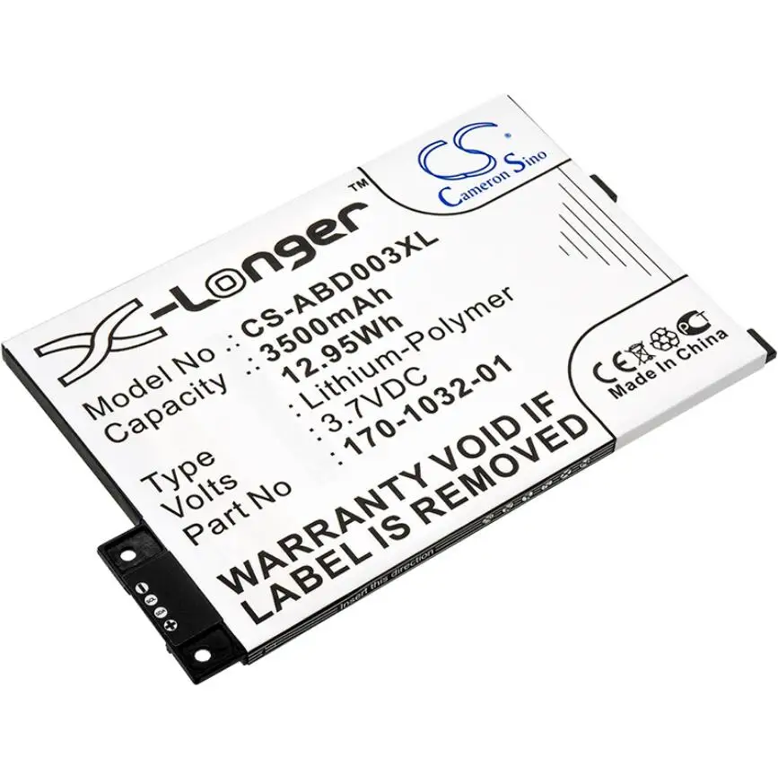 

Cameron Sino 3500mah battery for AMAZON Kindle 3 Wi-fi 3G Graphite III 170-1032-00 170-1032-01 GP-S10-346392-0100 S11GTSF01A