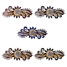 Модные стразы заколка для волос с цветком заколка для волос для свадьбы