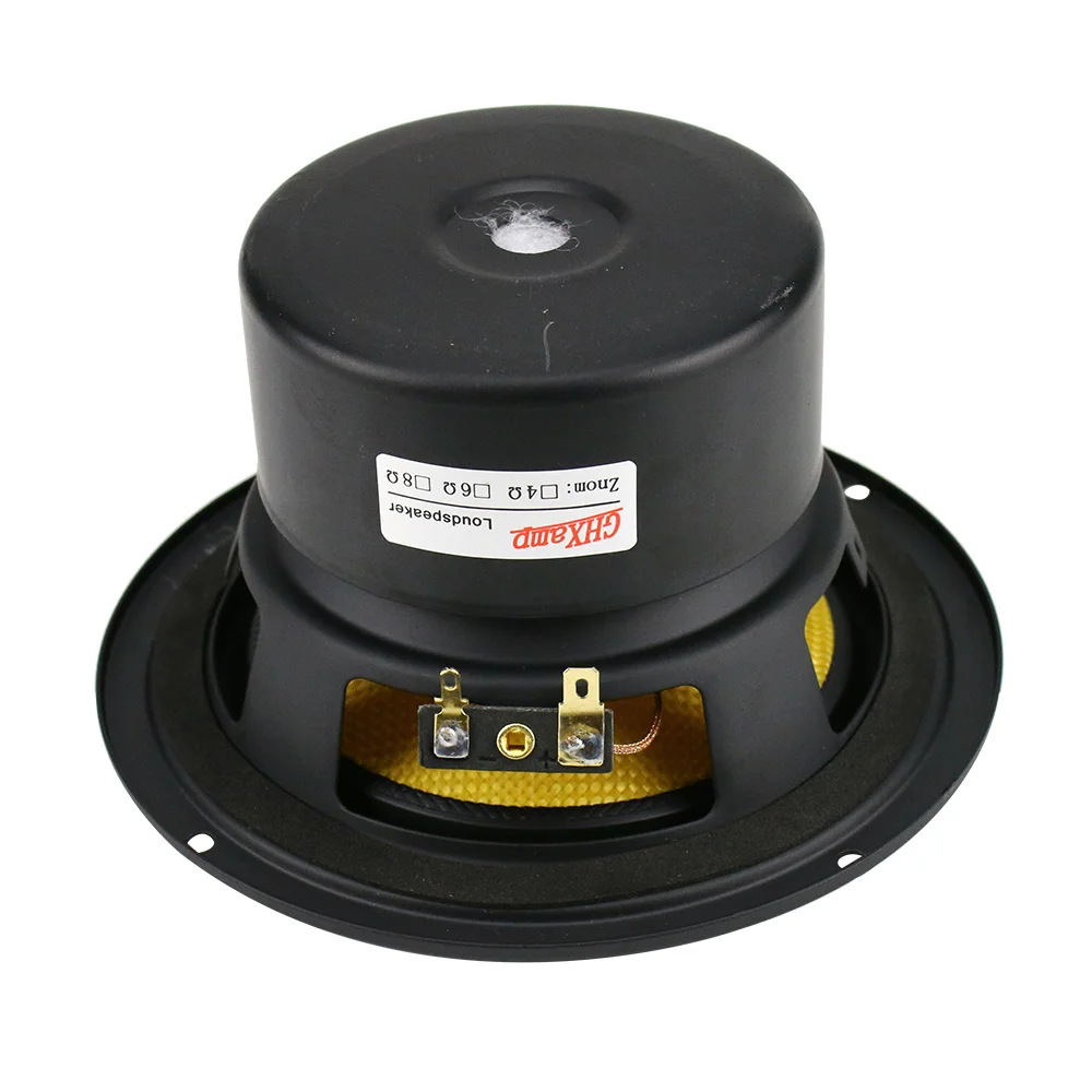 GHXAMP 5.25 inch 148mm Yellow Fiber glass Mid-Bass Speaker Unit 4Ohm 40W-100W Home Theater Mediant Woofer Bookshelf DIY 1pc