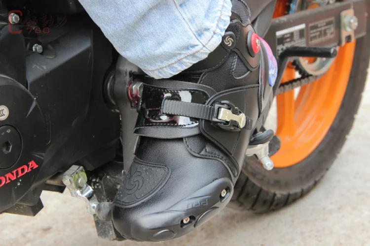 Мотоботы, скоростные байкеры, мотогонок, защитные ботинки для мотокросса, мотоциклетная кожаная обувь с микрофиброй
