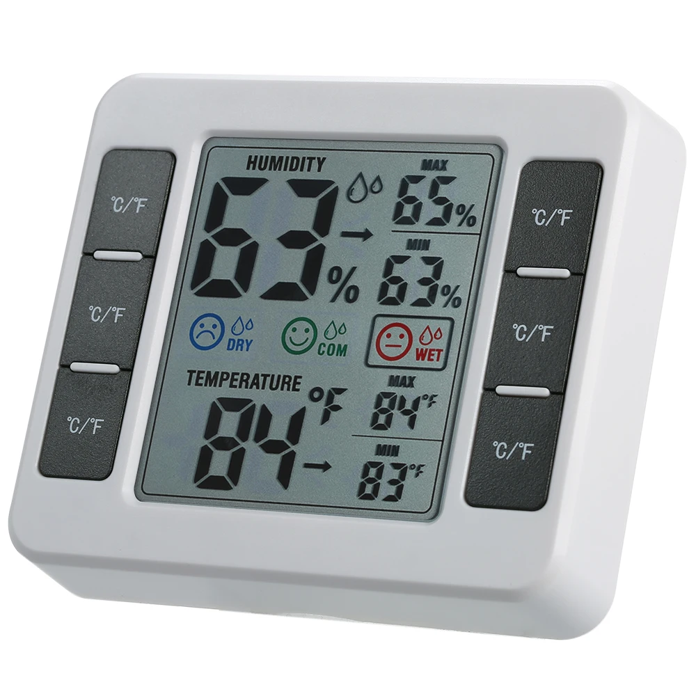 ЖК-цифровой Комнатный термометр-гигрометр комнатный Измеритель температуры и влажности Термогигрометр с максимальным минимальным значением дисплея