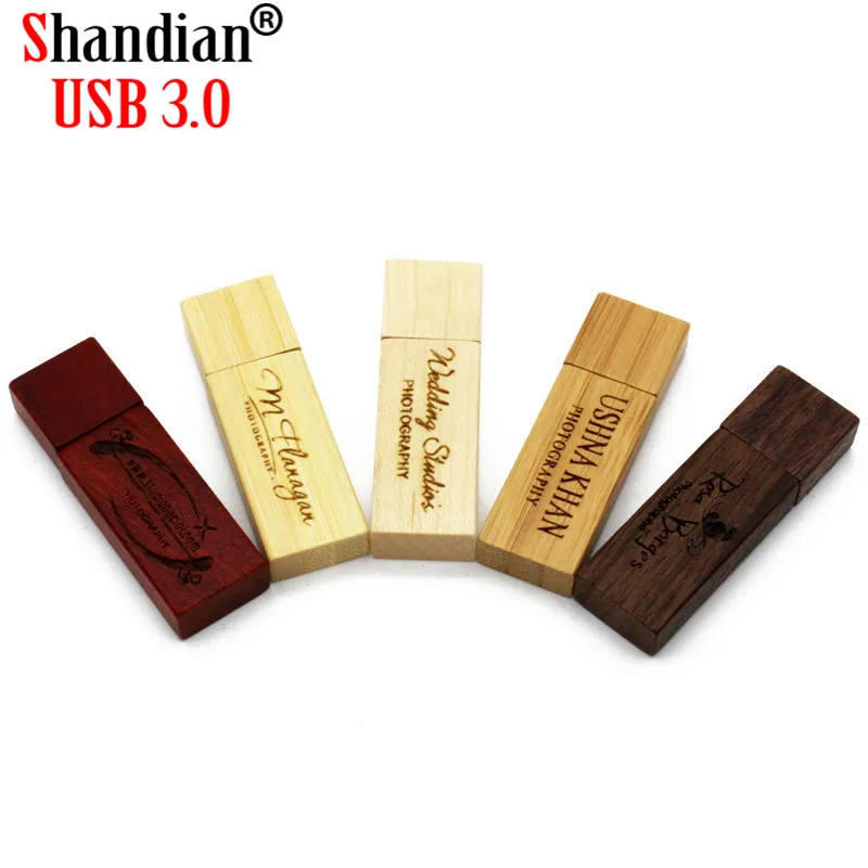 

SHANDIAN USB 3.0 Custom LOGO Wooden memory Stick usb flash drive pen drive pendrive 4gb 8gb 16gb 32GB 64GB U disk wedding gift