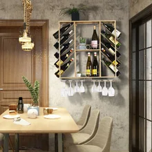 Настенный винный шкаф в Северной Европе, современный простой гостиной, креативный держатель для красного вина, украшение дома, полка