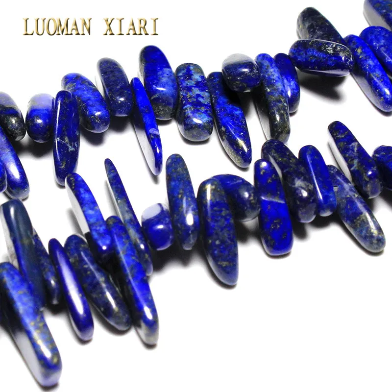 12-20 мм в форме ручки лазурит бусины из синего камня для самостоятельного изготовления ювелирных изделий ожерелье браслет материал нить 15''