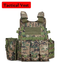 Outdoor Airsoft Paintball 6094 Tactical Vest Hunting CS Protection Body Armor Military Amry Combat Training Vest the new camouflage tactical vest outdoor live cs field protection equipment more pocket riding combat vest