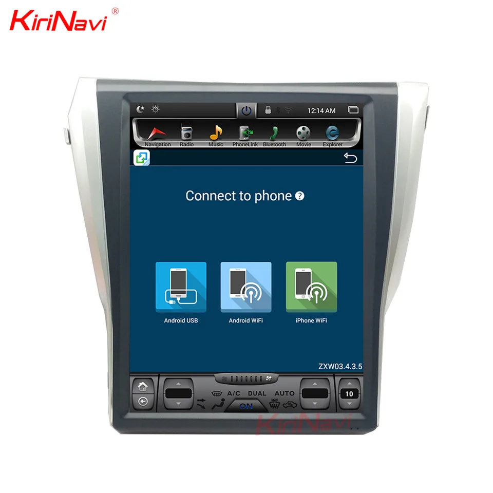 Cheap KiriNavi Vertical Screen Tesla Style 15.1" Android Car Dvd Player For Nissan X-trail Qashqai Car Radio Gps Navigation Bluetooth 4