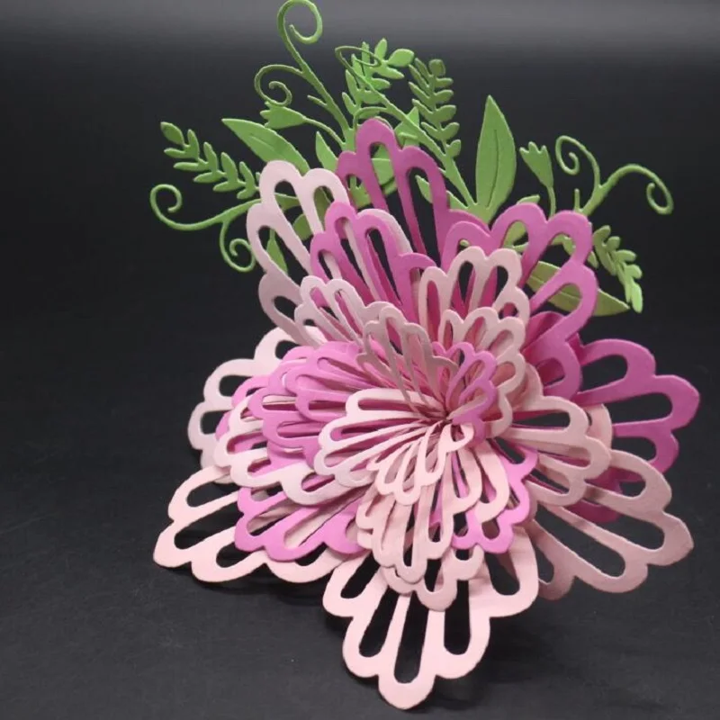 

New 3D flower Craft Metal Cutting Dies cut die 1pc flower decoration Scrapbooking Album Paper Card Craft Embossing Die Cuts