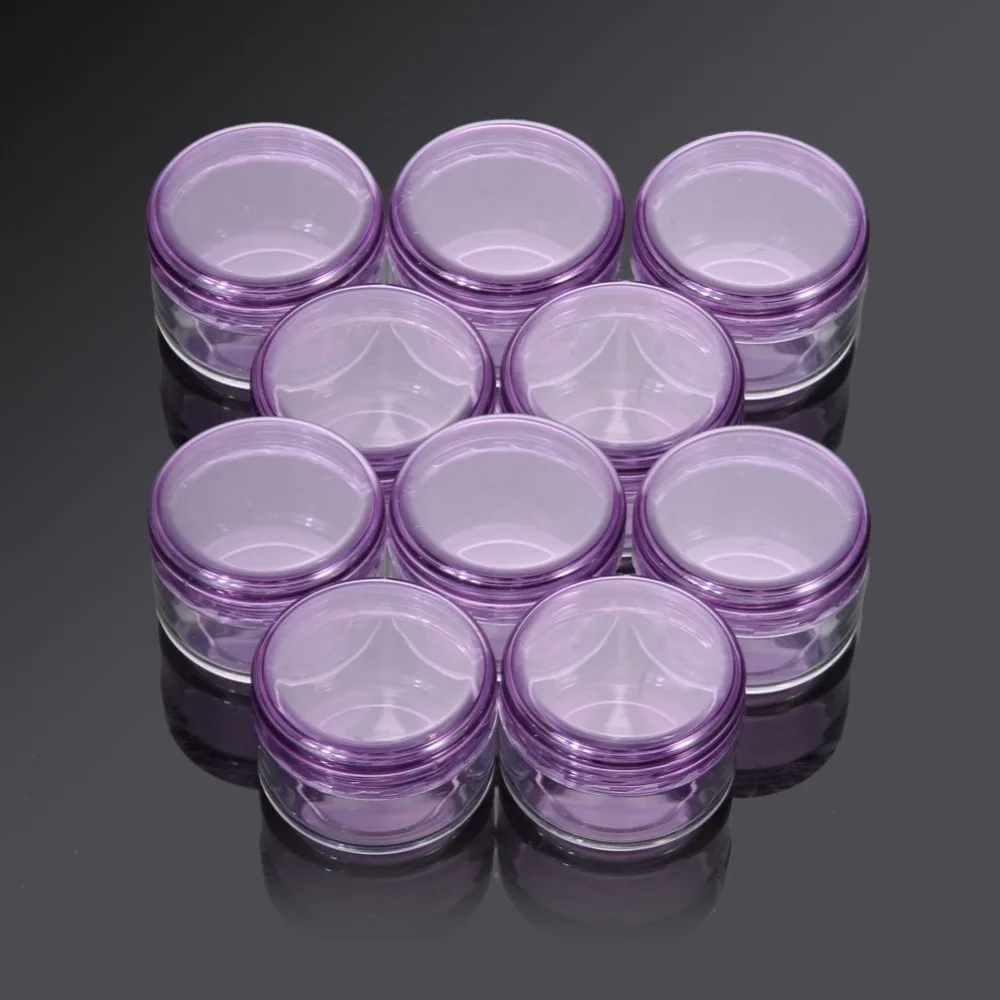 High quality 10Pcs 5g/ml Cosmetic Empty Jar Pot Eyeshadow Face Cream Container For Cosmetics Refillable Bottles Travel Bottle