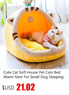 Warming Cat Cave Bed House Pet Sleeping Bag For Small Dog Cats Hamster Soft Removable Mat Nest Houses With a Playing Ball