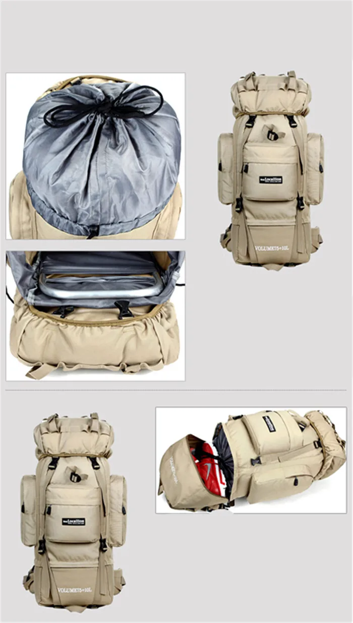 80L Большая вместительная сумка для альпинизма, походная сумка, мужской и женский спортивный рюкзак для кемпинга, сумка для палатки