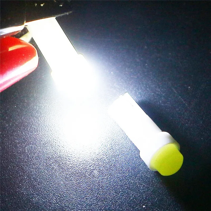 1000 шт. T5 стайлинга автомобилей Cob 1 Smd светодиодные лампы для автомобиля двери клин