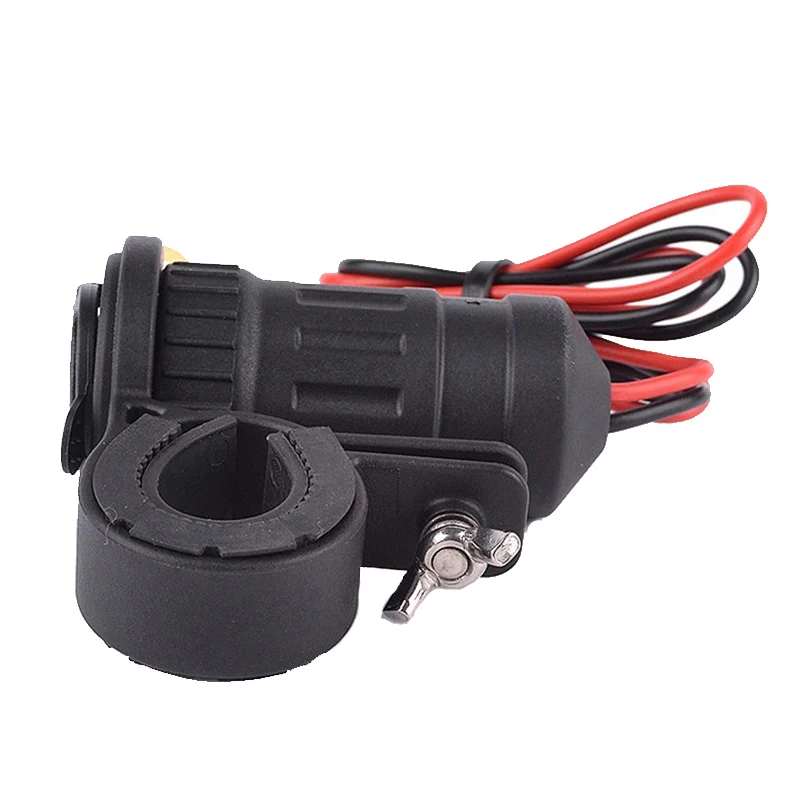 12V-24V Waterproof Motorcycle Charger Moto Handlebar USB Charging Socket Power Charger Adapter with LED Light Moto Accessories