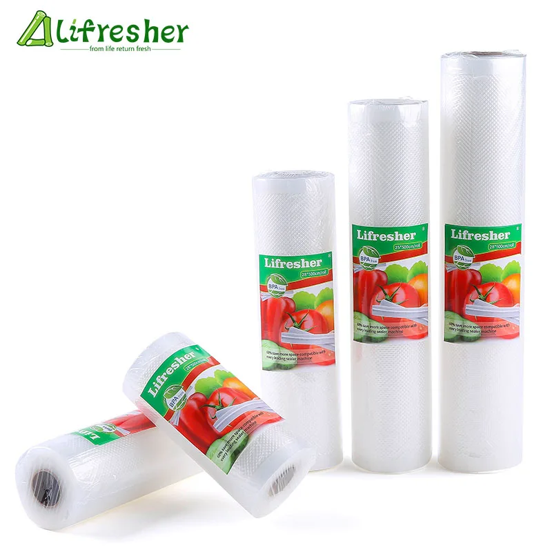 

Lifresher Vacuum Sealer Bags Roll Vacuum Sealer Food Saver Bag Sac For Food Vacuum Bag 15 20 25 28 Dropshipping
