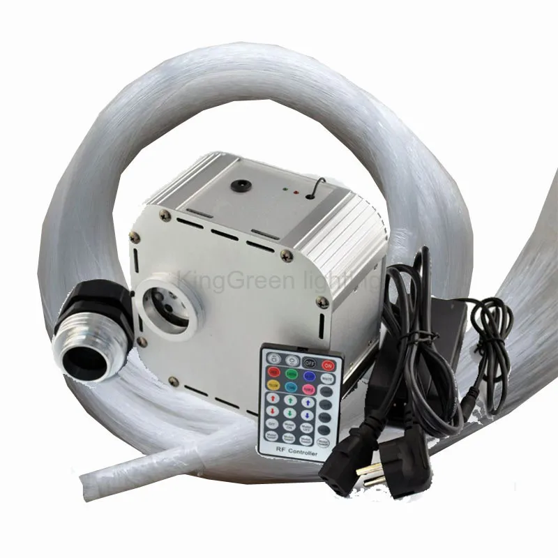 32W 12V input RGB color LED fiber optic light engine + 28 key RF