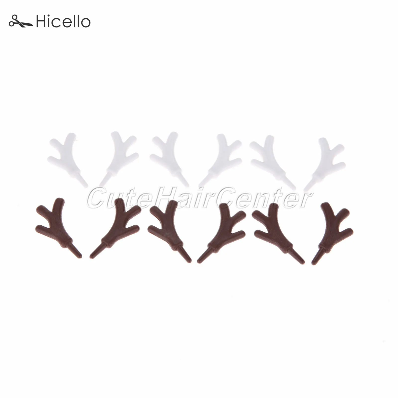 20PCS Plastic Branch Antlers Dear Horns 45*25MM White coffee DIY Hair Band Christmas Snowman Holiday Festival Party Decoration christmas decorations