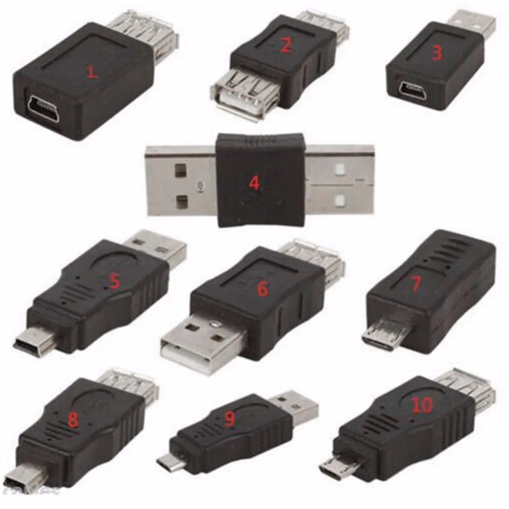 10 шт. 12 шт. OTG 5pin F/M Mini Changer адаптер конвертер USB мужчин и женщин Micro USB адаптер USB 2,0 гаджеты телефон конвертер - Цвет: 10pcs