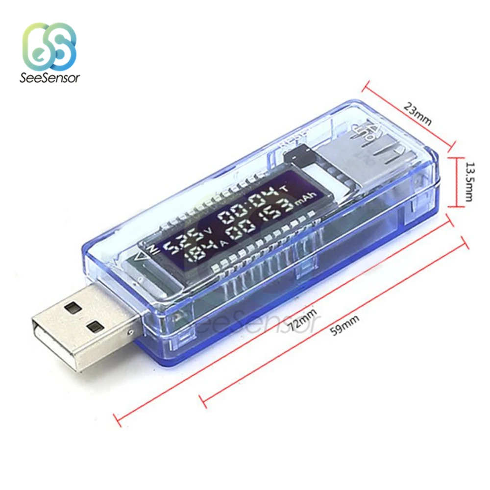 USB тестер емкости и напряжения тока прибор для измерения измеритель мобильный