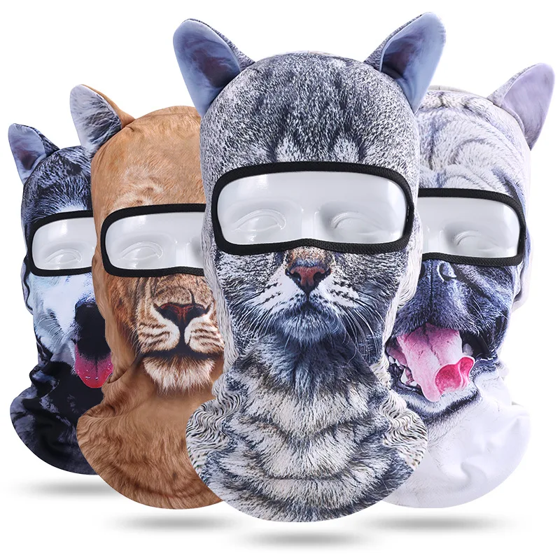 

Outdoor Sport Creative Mask Windproof Full Face Mask Bicycle Hats Cat Dog Face Mask Breathable Motocycle Riding Mask