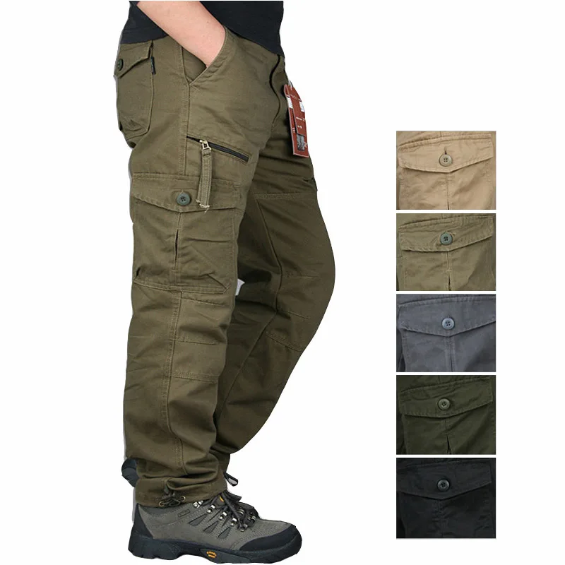 2019 новые хлопковые мужские брюки, тактические молнии уличная армейские брюки-карго мужские брюки в стиле милитари повседневный комбинезон