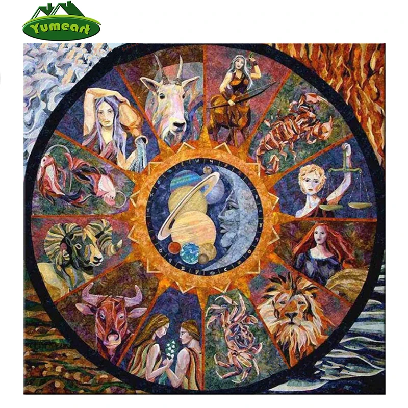5D Diamond Embroidery 12 Zodiac Signs Diy Diamond Painting Cross Stitch