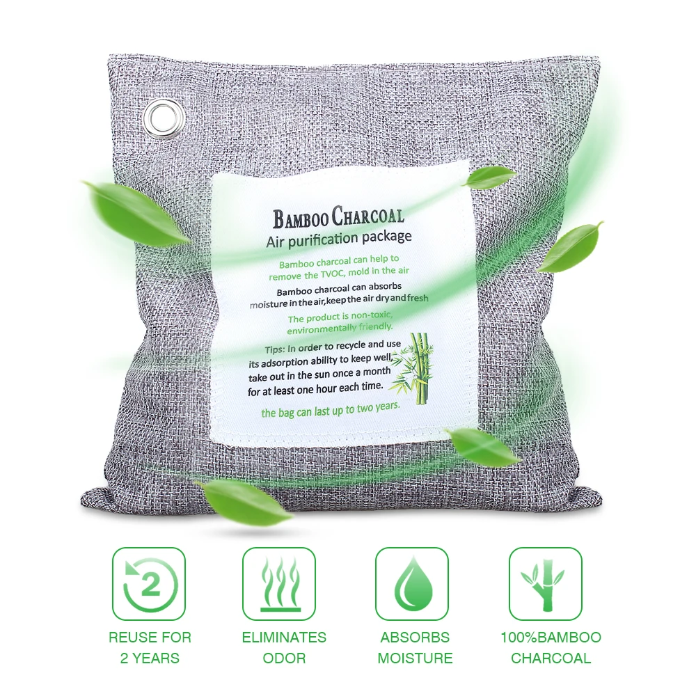 500g Purifying air bamboo charcoal deodorizing bag Natural Activated
