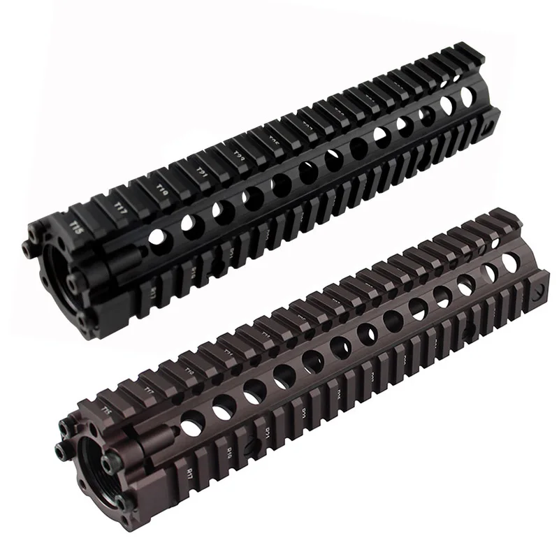 Hot Sale Split Type 9.6 Inch Picatinny Rail Aluminum Handguard Rail System BK/CB For Airsoft AEG M4/M16