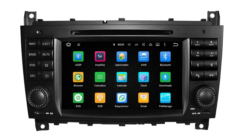 Sale Android 8.0 In Dash Car DVD Player for Mercedes Benz C Class W203 CLK W209 with GPS Navigation Radio BT SD Stereo 4Core 4G+32G 1