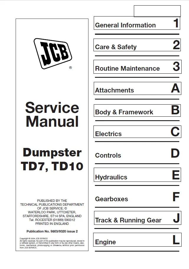 Сервис jcb инструкции PDF