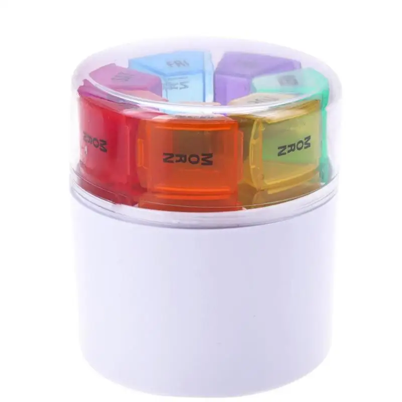 

7 Day Style Pill Medicine Kit Tablet Pill box Dispenser Organizer Case Pill Box Multicolor Container Daily Pills holder Case