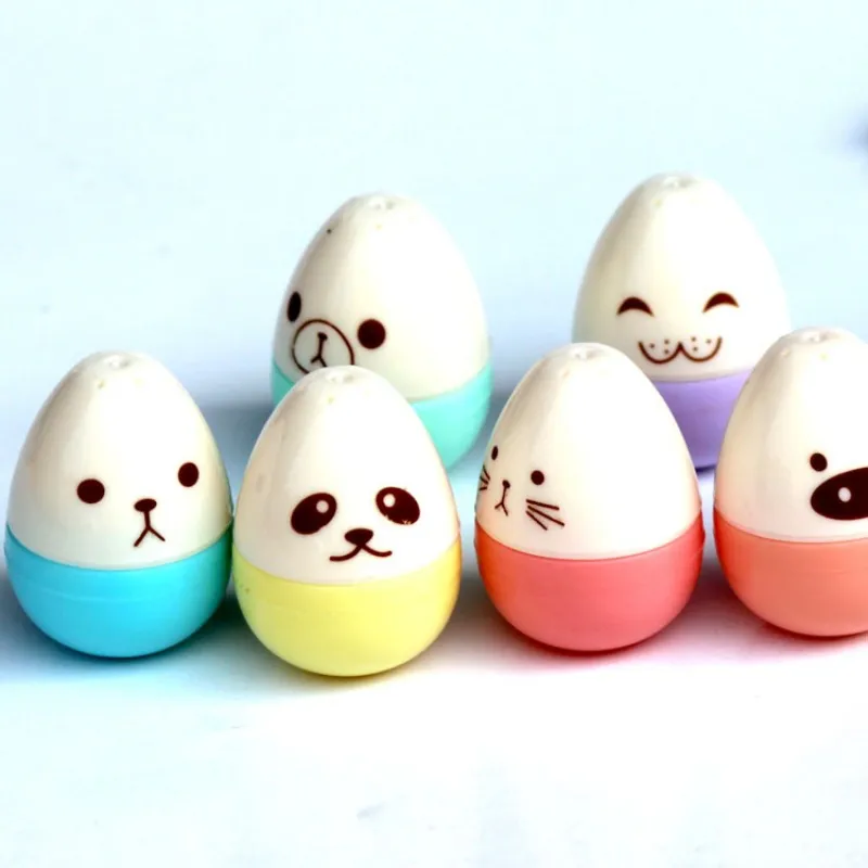 Coloffice 6 pcs/lot Novelty Egg Highlighter Marker Pen Colored Face Highlighters Kids Kawaii